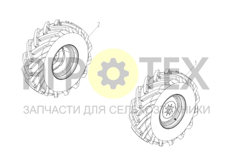 Чертеж Колеса задние (S340.02.04.000Ф)